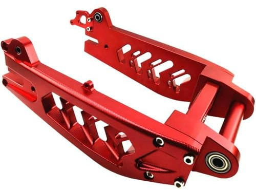 Armero Trasero de Aluminio 3D CNC Hollow Hollow out Fishbone Flat Tork Compatible con NIU N1 N1S NGT NQI Modificación de Scooter eléctrico(Red)
