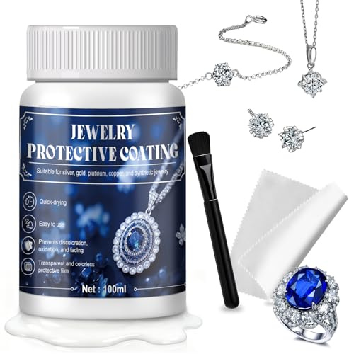 Vernidas Lucido Trasparente, Rivestimento Protettivo per Gioielli, Vernice Trasparente Lucida Gioielli, Prévient L'oxydation Décoloration, Convient Tous les Bijoux, 100ml