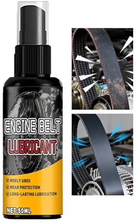 Spray de cuidado para piel de automóviles, 100 ml para lubricación de motores, lubricante de mantenimiento para poleas de correa de motor, para vehículos de motor, sedanes, caravanas, camiones