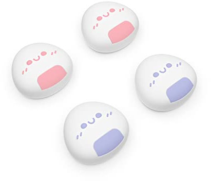 PlayVital Joystick Caps Kappen für Nintendo Switch/OLED/Lite,Stick Caps Kappen Aufsätze Silikon Analog Controller Joy Con Stick Kappen für Switch & Switch Lite & Switch OLED(Onigiri-Pink/Lila)