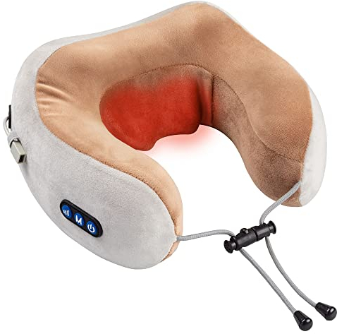 GLOBAL RELAX® | TENZO MINI Cuscino massaggiatore cervicale | 6 modalità di massaggio | Ergonomico | Portatile I Autonomo | Rilassa I Allevia l'indolenzimento muscolare