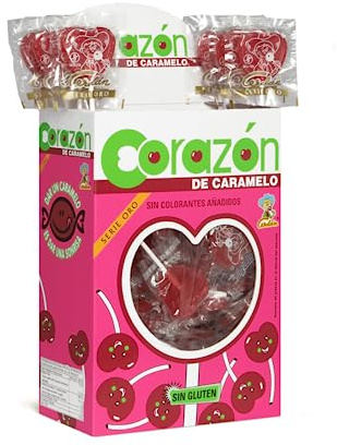 Sucettes coeur cerise - 100 pièces