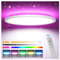 Tyreses Plafon LED Techo Regulable, 24W RGB Regulable Lámpara de Techo con Mando a Distanci, Lampara LED Techo Modernos para Dormitorio 3000K-6500K, para Dormitorios, Salones, Baños, Ø30CM