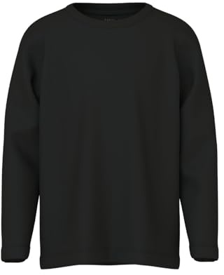 NAME IT NKMVOBBO LS Top Noos, Camisa Manga Larga Niños, Black,