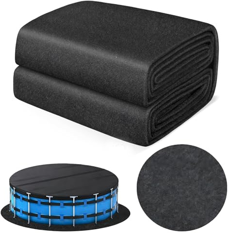 Pool Unterlage Outdoor, Verdickt 200g/M ² Filzgewebe Poolunterlage Rund 366, Nahtlos Design, Pannenschutz, Zuschneidbar für SchwimmbäDer Aufblasbarer Whirlpool Poolmatten Schutzboden (366CM)