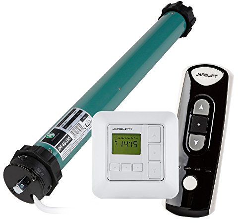 JULIUS MAYER Motor tubular electromecánico JM45-350 (35Nm | SW60) + JAROLIFT Sevenlogic Comfort Funk + Mando a distancia de 4 canales TDRC 04
