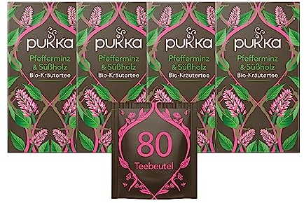 Pukka | Bio-Kräutertee „Pfefferminz & Süßholz“ | Ein köstliches, erfrischend-süßliches Geschmackserlebnis | 4 x 20 Teebeutel