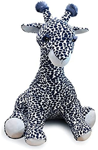 HISTOIRE D’OURS - Peluche Girafe Géante XXL Lisi 100 cm Bleu Et Blanc - Collection Terre Sauvage - Peluche Pour Bébé Et Enfant Dès La Naissance - Idée Cadeau Anniversaire Ou Naissance - HO3089