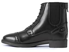 HORZE Damen Reitstiefelette Kilkenny,Jodhpur Reitstiefel mit Reißverschluss, Schwarz, 39