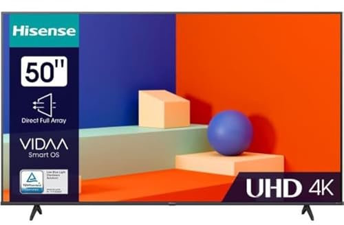 Hisense TV 50A6K - UHD 4K Smart TV de 50 Pulgadas Televisor, Dolby Vision, Modo juego Plus, DTS Virtual X, control por voz televisor (2023)