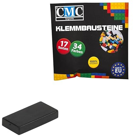 100 x Klemmbausteine Fliesen Tiles Bausteine 1x2 Noppen Kompatibel 34 Farben freie Farbenwahl (650 - Schwarz)