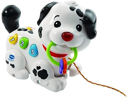 VTech Macchia - 1,2,3, Canta e Cammina con Me!, Cagnolino Giocattolo che Cammina, Cane Giocattolo con Guinzaglio, 3 Canzoni e 20 Melodie, Lingua Italiana, Batterie Incluse, 12-36 Mesi