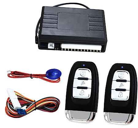 COOLHIYA Central Locking Kit System for Car Auto Locking Device Remote Trunk Release and Led Directional Light Function