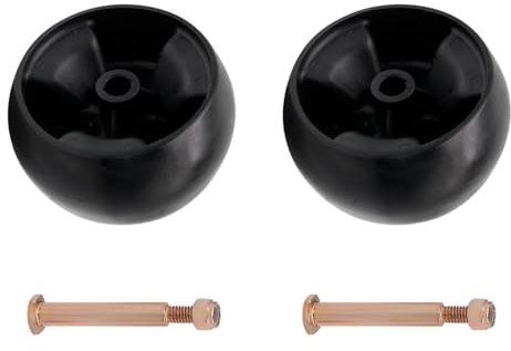 2PC 734-04155 Mower Deck Wheels Kit with Bolts & Lock nuts 5 Deck Gauge Wheels Fit for Cub Cadet Troy Bilt Craftsman MTD 734-04155 Toro 112-0677 72-025 210-275 Work with 42 46 48 50 54 Deck