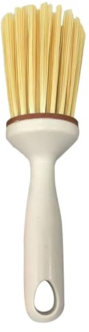 Krukborste, köksdiskborste skrubb, ergonomiskt handtag, tunga lådor, kompakt design, grå, för daglig rengöring, familjeanvändning, hushåll, gåva vänner