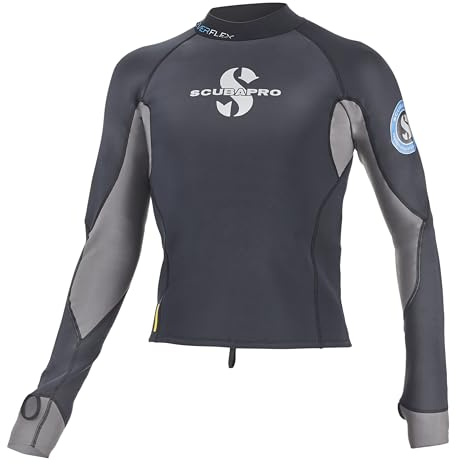 SCUBAPRO Men's Everflex 1.5 Long-Sleeve Top, X-Large, Black