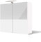 Artforma Spiegelschrank Bad mit Lumen Spiegelleuchte, Badlampe (70 x 60 x 17 cm) | Alpine White | Badschrank | Beleuchtet Badezimmerschrank | Stauraum und Steckdose in Weiß