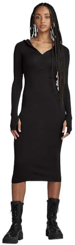 G-Star Para Mujer Vestido Hooded Slim Knitted, Negro (dk black D23929-B692-6484), S