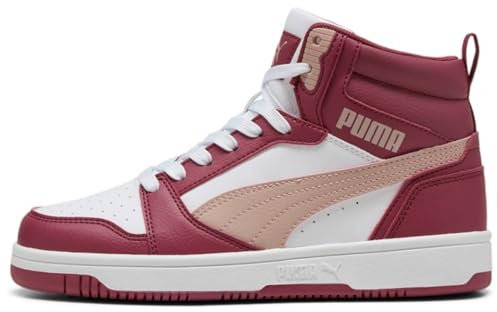 PUMA Rebound V6 MID JR Sneaker, Port-Rose Quartz White, 38 EU