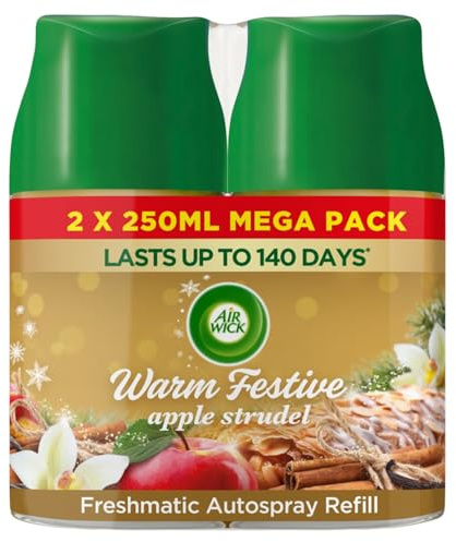 Air Wick Warm Festive Apple Strudel Freshmatic Autospray Twin Refill 2x250ml
