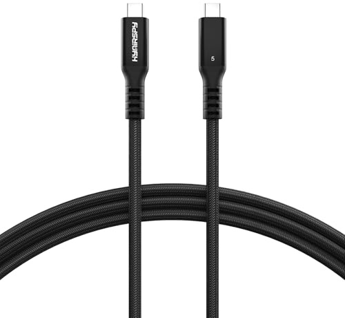 HYairspy 80Gbps Thunderbolt 5 Cable 3.3ft USB C to USB C Cable, 240W(5A)