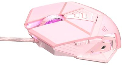 AMSLSIU Reemplazo de ratón para Juegos con Cable Cute Girls Óptico con Cable 7 Teclas Programable Ergonómico Computadora portátil Accesorios para Ratones
