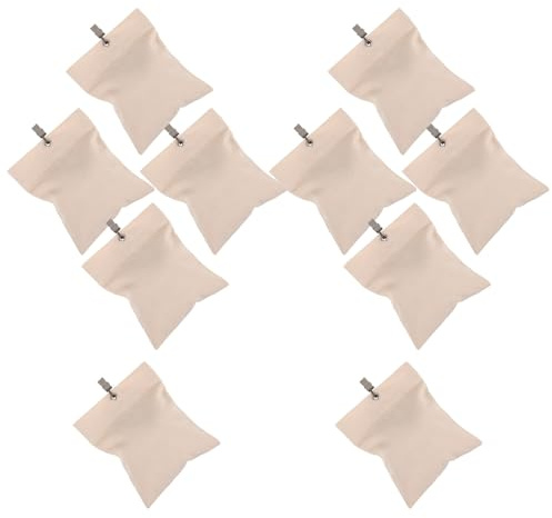 FUNOMOCYA 10 Piezas Contrapeso para Cortinas de Exterior Color Marfil para Cortinas de Exterior en Terrazas o Patios Soporte de Clip para Fijación Segura