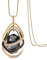 Mecool Triple Layer Anhänger Halskette Lange Anweisung Anhänger Halskette Lange Pullover Chain-Polygon Anhänger