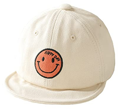 YAMEE Baby Baseball Cap Toddler Infant Sun Hat Breathable Kids Boys Girls Cute Cap Hat for Spring Summer (White)
