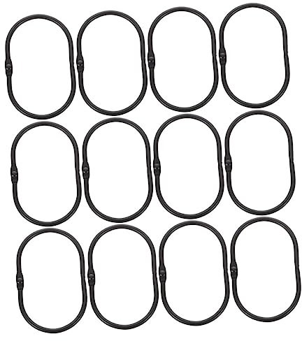 Anneome 12pcs Oval Shower Curtain Hooks Rings for Bathroom Replacement Shower Curtain Rings Easy Install