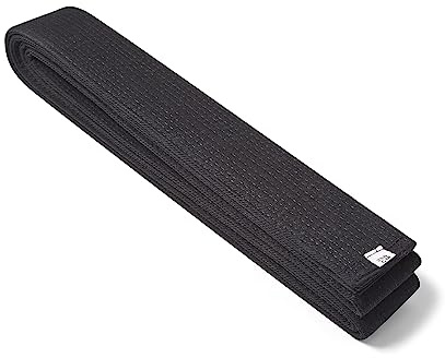 Kampsport professionell bomull 5 cm brett svart bälte (karate, Judo,), Svart, 250cm
