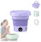 Minilavadoras Portatiles ， Lavadora Portatil Plegable 8L con con Blu-Ray,Spin Dry Y Tubería De Drenaje Minilavadoras Portatiles para Interior,Acampar,Viajar,Apartamento,Purple