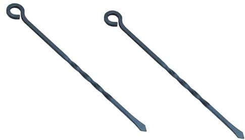 Unibos 2 Heavy Duty Black Cast Iron Poker Fireside Coal Open Fire Wood Burner Stoves - 460mm - 18'' Home Fireside Accessory Fireside Companion Poker