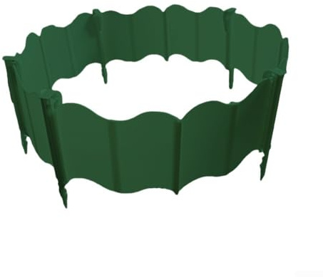 Borde de jardín para parterres y bordes de césped con diseño modular entrelazado y material de polipropileno resistente a la intemperie, adecuado para diseños de jardín personalizados (20 verdes + 10