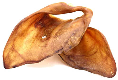BREERs Getrocknete Schweineohren XXL für Hunde 1 Kg aus eigener Deutscher Herstellung, Kauartikel für Groß & Klein, Kauartikel aus Schwein, Hundeleckerli getreidefrei, Kausnack, Leckerli Hund