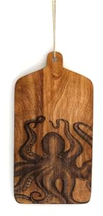 Geko Octopus Engraved Wooden Cheese Board
