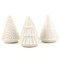 Logbuch-Verlag 3 kleine Weihnachtsbäume aus Keramik Creme weiß Tannenbaum Weihnachten Deko Baum Figuren Hygge Scandi 10 cm