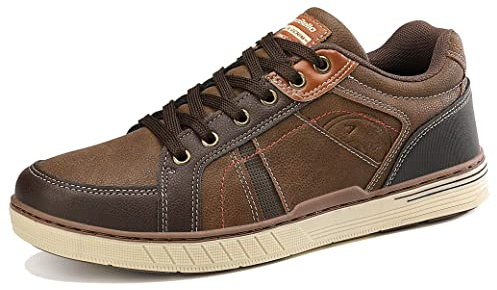 ARRIGO BELLO Mens Casual Shoes Trainers Walking Hiking Business Jogging Classic Outdoor Sneakers Running Size 7-11UK (A1 Brown, Size_11)
