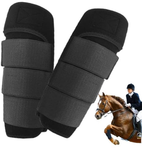 Pferdefliegenstiefel Pferdebeinschützer – Pferdebeinbandagen, schützende Pferdegamaschen | Professionelle ergonomische Pferdebeinschützer, weicher, bequemer Beinwickelschutz, schützende Pferdegamasche