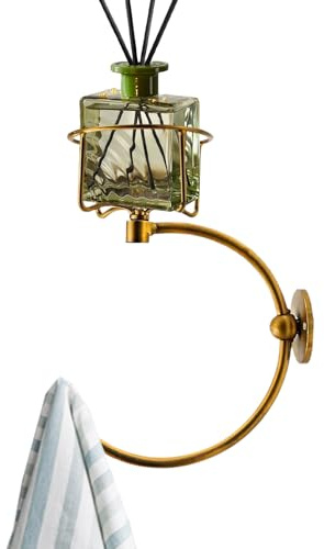 Porte-serviettes porte-serviette mural, porte-anneau de serviette rétro avec support de bougie, Rustic Elegant Decorative Rack pour Bath Kitchen Centece Hotel Friends Home