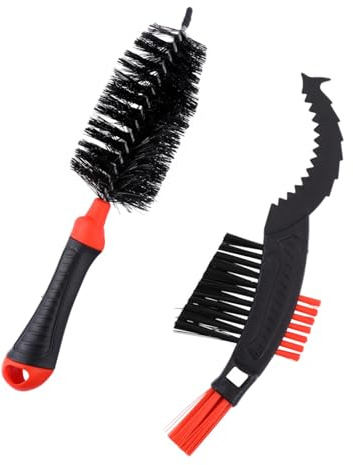 BUGUUYO Kit de Limpieza para Cadena de para Limpieza Profunda y Alta 2 Cepillos de Nylon Rojo para Limpieza Profunda y Alta Tipo de Bicicletas