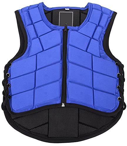 HERCHR Gilet d'équitation rembourré en EVA de sécurité Professionnelle, Gilet de sécurité équestre pour Enfants Filles, Gilet de Protection Confortable pour l'entraînement à (CM)