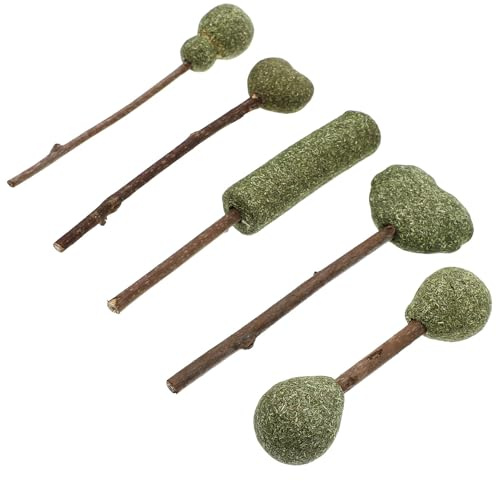 Lurrose Natural Catnip Sticks Catnip Lollipops Edible Cat Snacks 5pcs | Lollipop Shape, Natural Catnip Blend, Teething Relief, for Cats and Cat Tongue, PET Shop Use