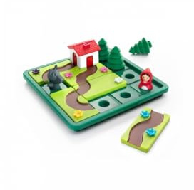 SmartGames - Le Petit Chaperon Rouge - Jeu de Réflexion - Livre de Conte Illustré et Livret de 48 Défis Inclus - 1 Joueur - pour Enfants de 4 à 7 Ans - Version Française