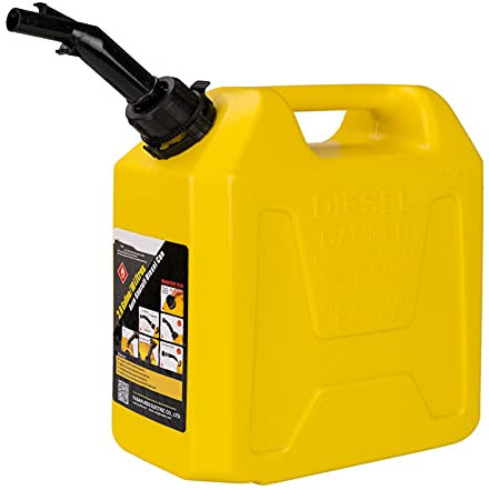 Taniche carburante Tanica per benzina da 10 l, 20 l - Trasporto e stoccaggio del carburante - con beccuccio e pompa manuale a sifone - Ideale per auto, furgoni, caravan e camper (giallo, rosso, verd