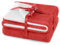 AmeliaHome Kuscheldecke 70x150 cm zarte Steppung Sherpa Lammfelloptik Wohndecke Shleepy Rot
