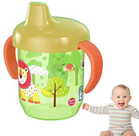 HEYCE Tasse à Bec en Paille pour Tout-Petit | Gobelet d'entraînement pour bébé avec Paille et poignées - Gobelet Anti-éclaboussures pour Tout-Petits avec poignée, Bouteille d'eau pour Enfants
