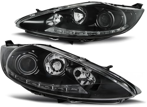 Led Scheinwerfer Set in schwarz für Ford Fiesta MK7 08.2008-09.2012