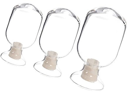 FUNOMOCYA 3piezas Botella Vidrio Transparente Decorativa Unidades Frasco Tapa Cerillas Exhibir