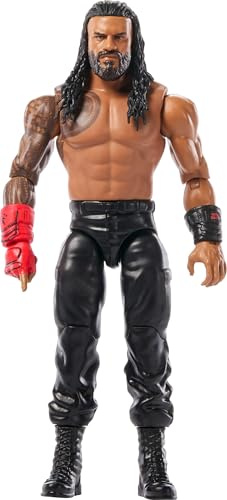 Mattel WWE Main Event - Roman Reigns, personaggio collezionabile Superstar Series 158, action figure snodata da 15+ cm con aspetto realistico, giocattolo per bambini, 6+ anni, JGD40